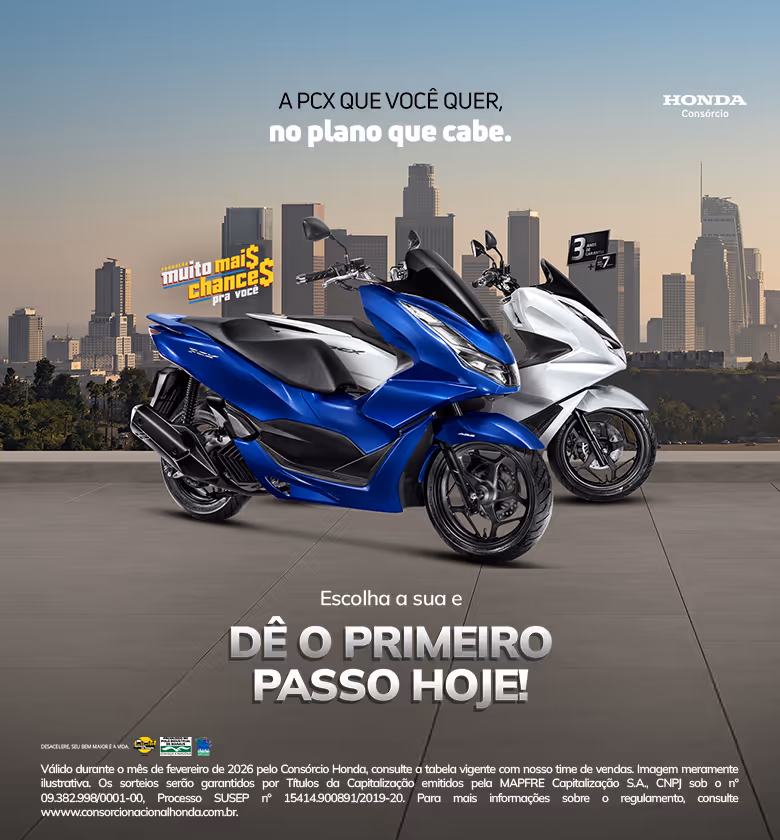 Banner Fevereiro 2026 Grupo Star Honda Consórcio PCX
