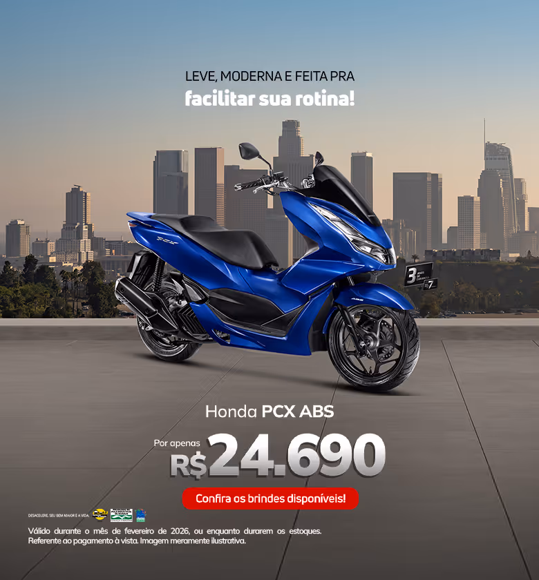 Banner Fevereiro 2026 Grupo Star Honda PCX ABS