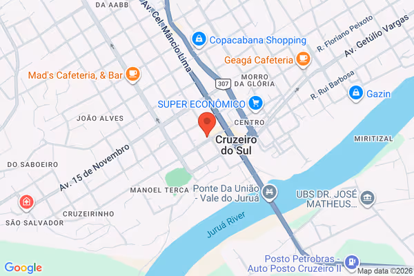 Mapa da localização - Juruá Motocenter