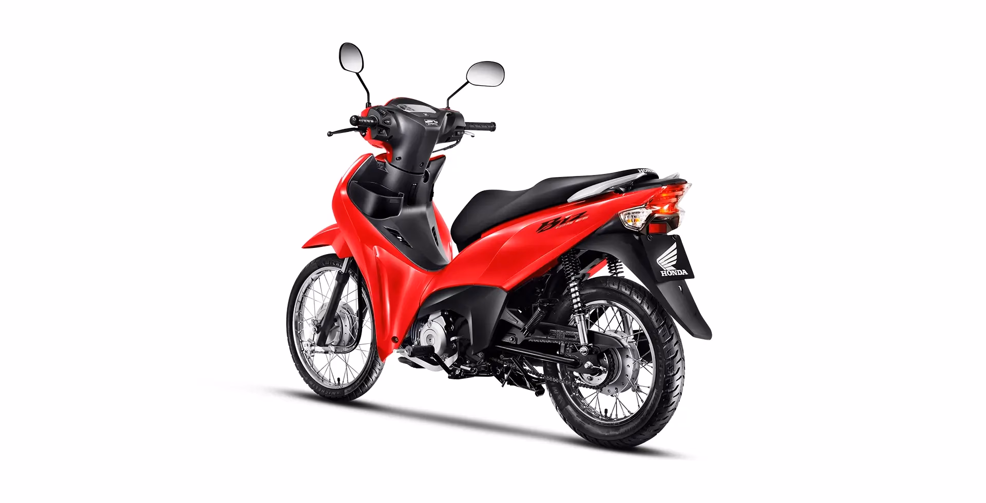 Honda Biz 125 ES traseira esquerda vermelha - 19 de 32