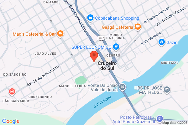 Mapa da localização - Juruá Motocenter